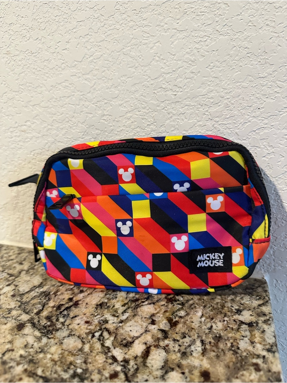 Bioworld Black Lined Mickey Mouse Cosmetic Pouch
